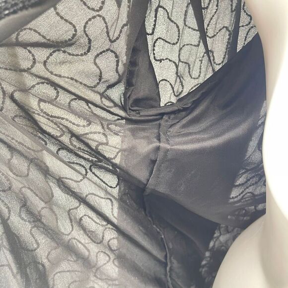 Vintage SCALA Silk Beaded Sequin Evening Glam Jacket Black Open Front XL - Picture 15 of 16